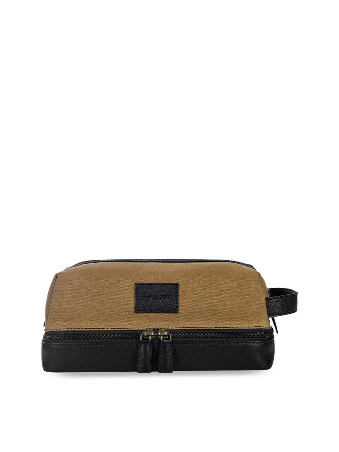 MAI SOLI Men Textured Leather Toiletry Bag