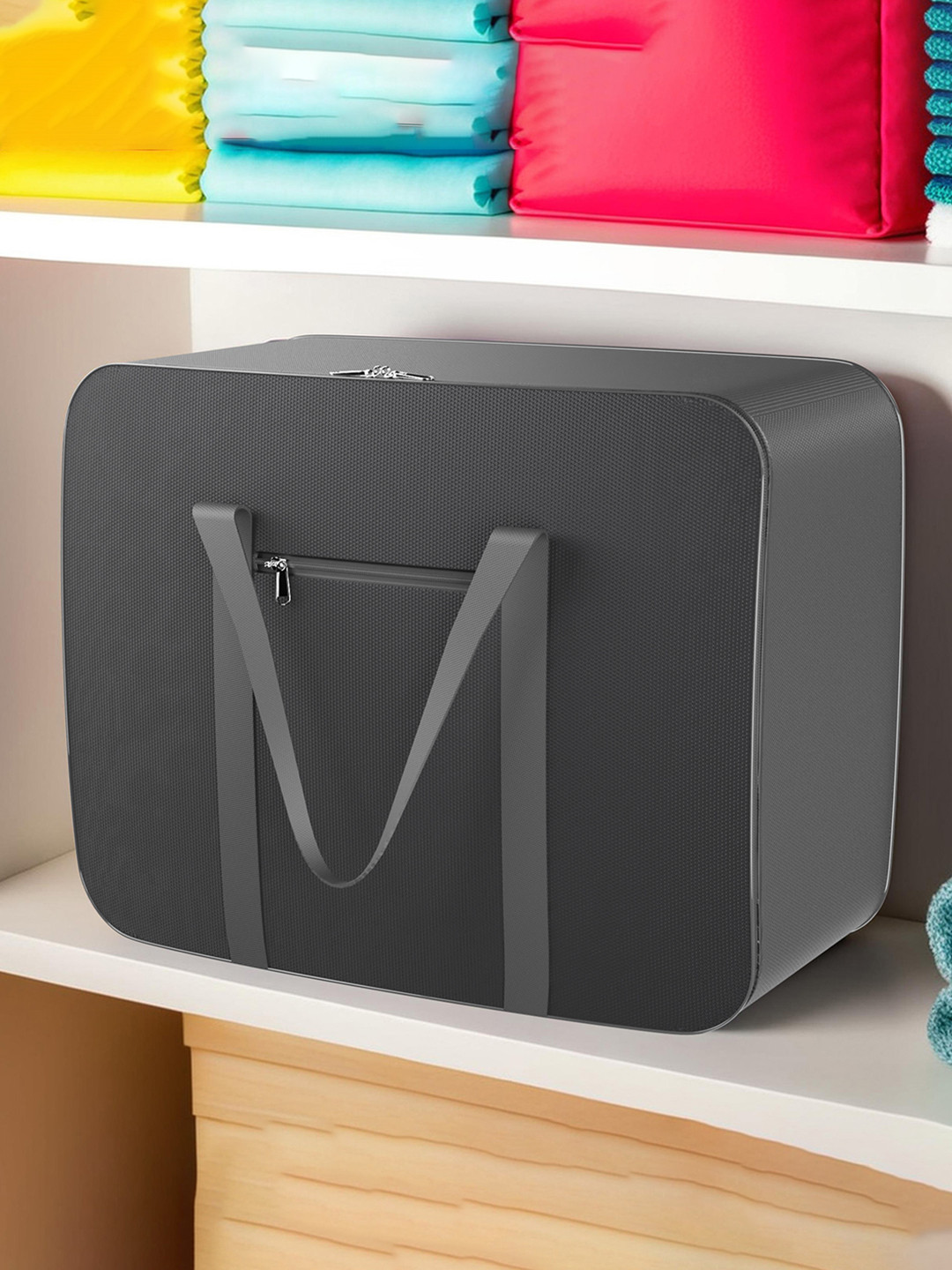 Kuber Industries Grey Large Underbed Storage Bag