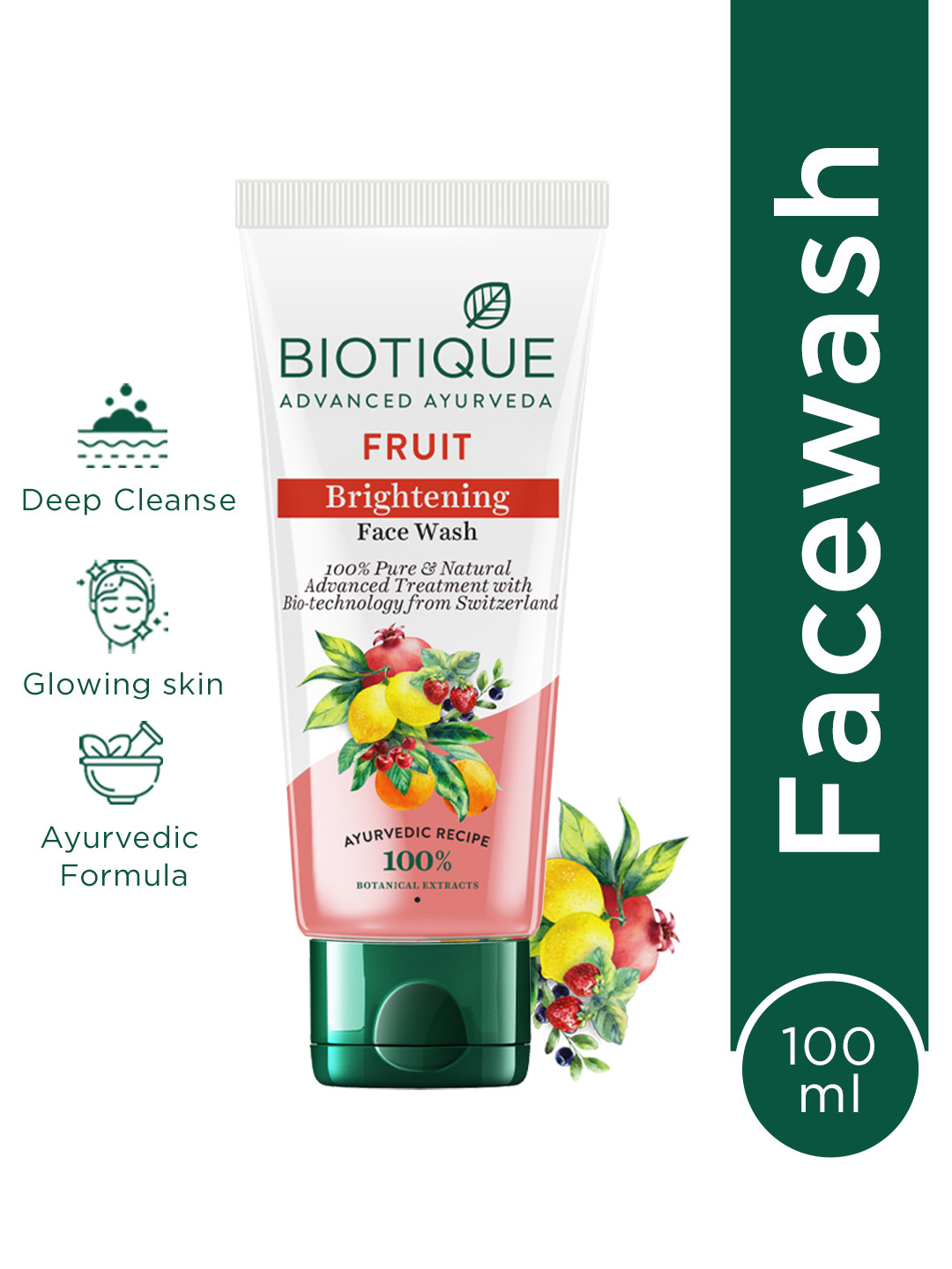 Biotique Pure & Natural Fruit Brightening Face Wash - 100 ml