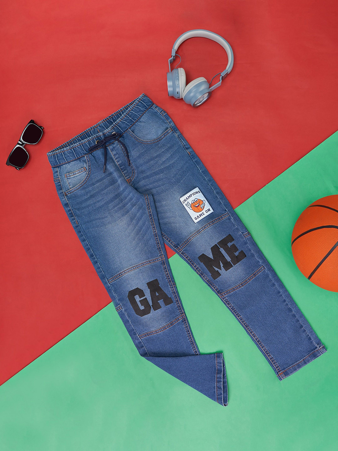 Pantaloons Junior Boys Whiskers and Chevrons Light Fade  Jeans