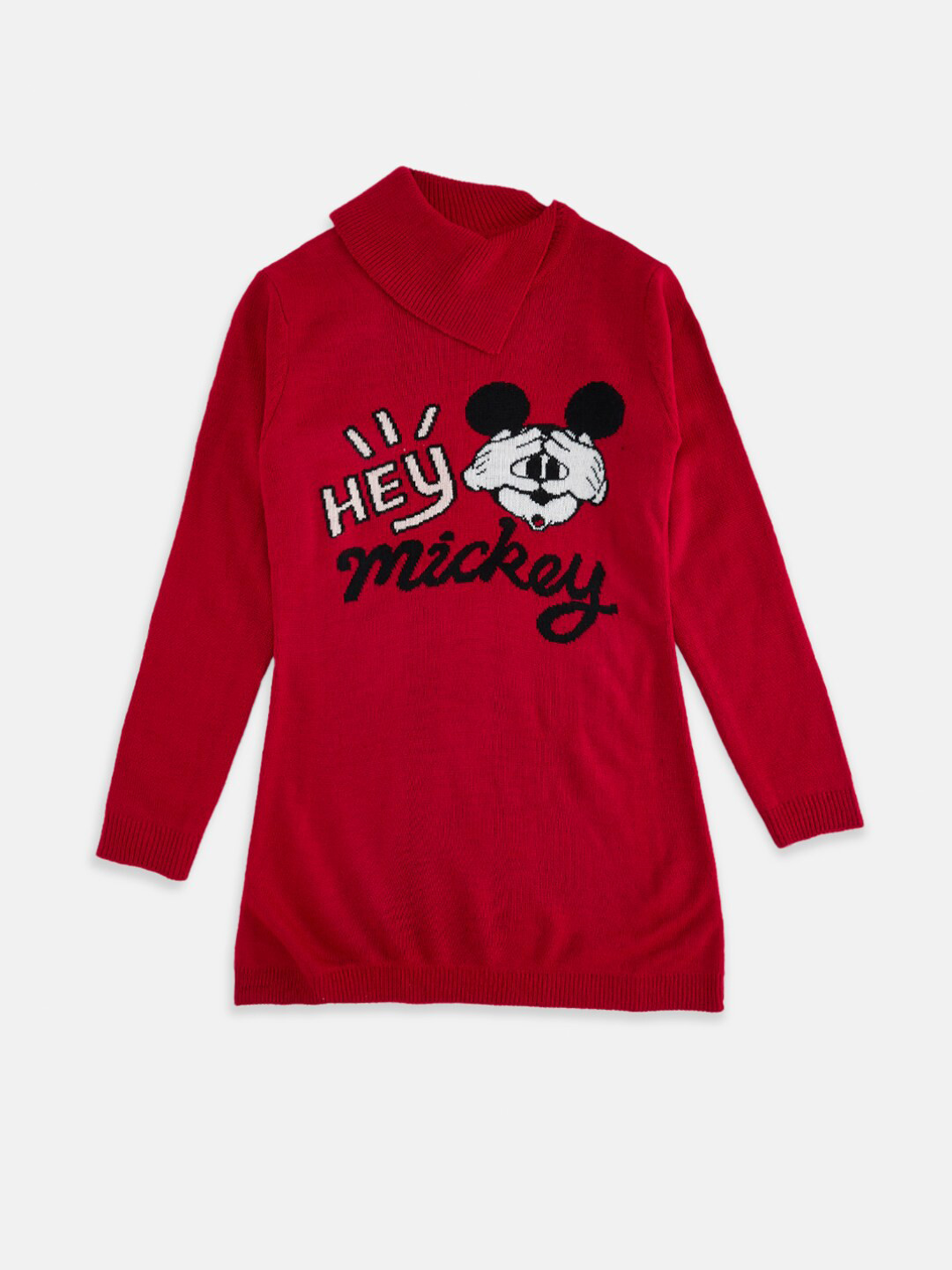 Pantaloons Junior Girls Mickey Mouse Printed Acrylic Pullover