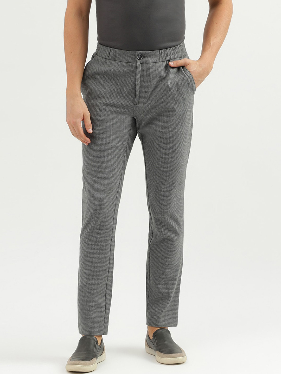 United Colors of Benetton Men Smart Regular Fit Mid-Rise Trousers