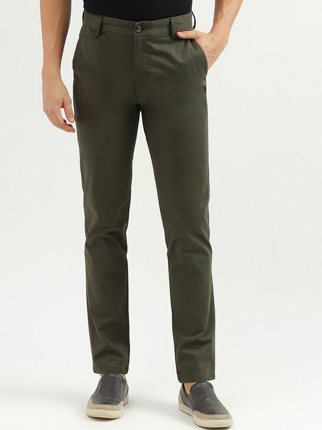 United Colors of Benetton Men Smart Slim Fit Mid-Rise Trousers