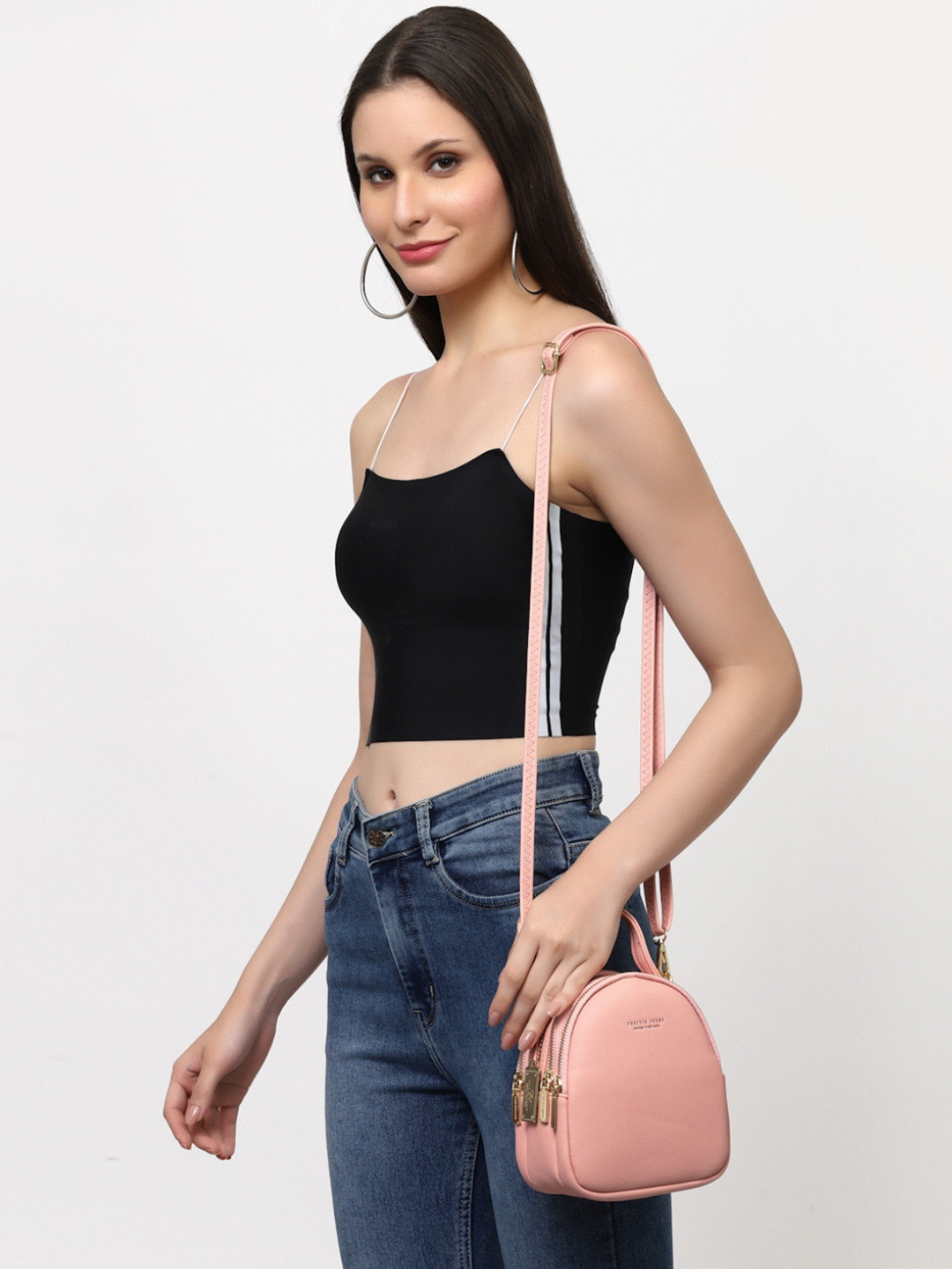 VISMIINTREND Women Solid Travel Mini Convertible Shoulder to Sling Bag