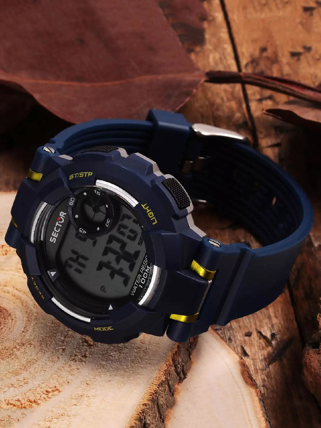 Sector Men Leather Straps Digital Watch R3251283002
