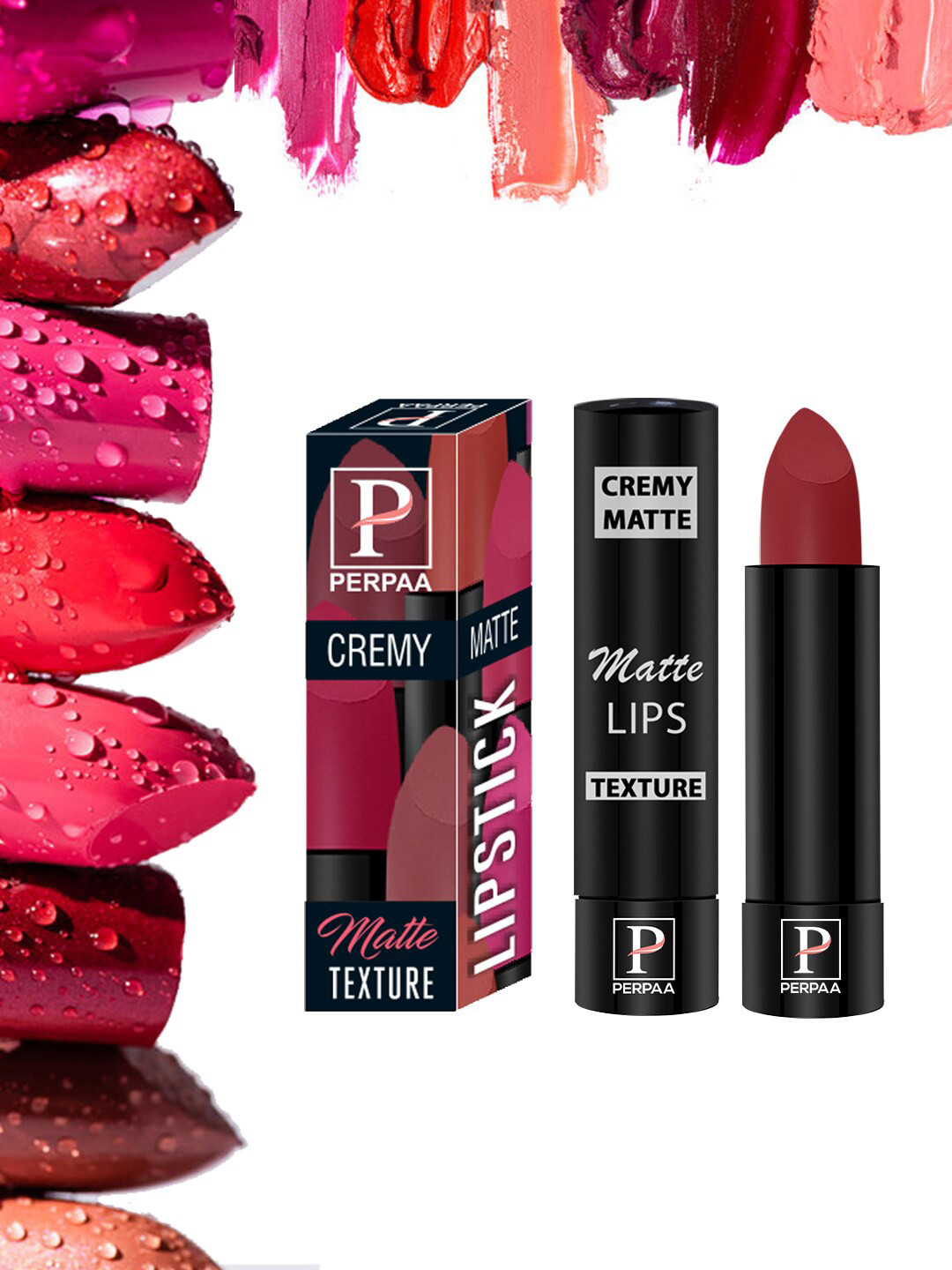 PERPAA Cremy Long Lasting Matte Texture Bullet Lipstick 3.5 g - Crimson Red 86
