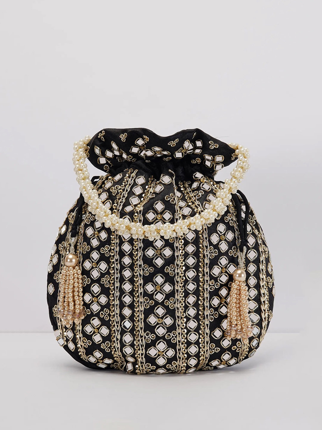Buy KALKI Fashion Embroidered Silk Potli Clutch Myntra