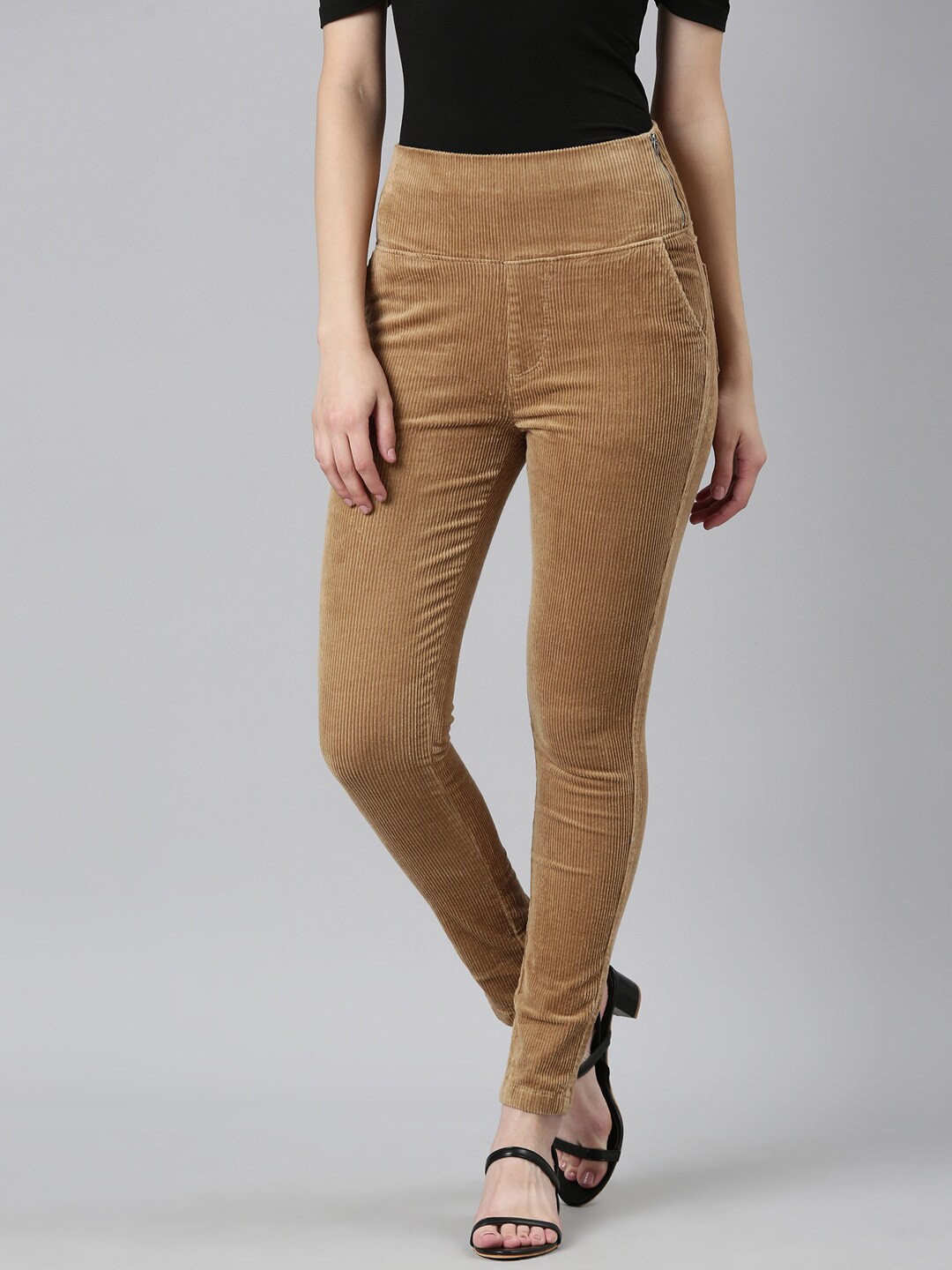 SHOWOFF Women Tan Slim Fit Jeggings