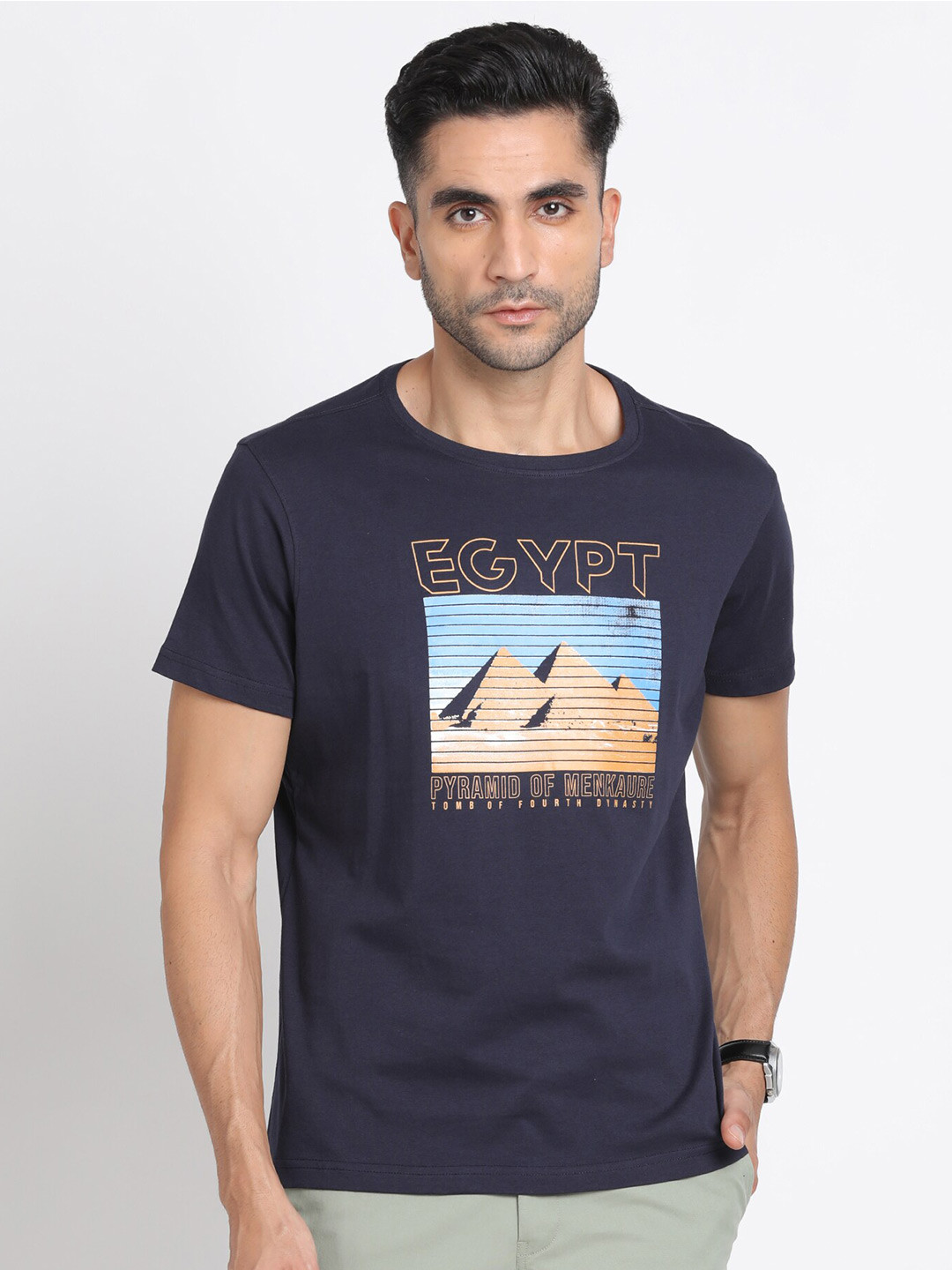 Turtle Graphic Printed Slim Fit Pure Cotton T-shirt