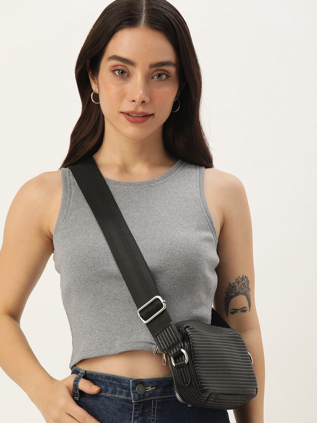 Harvard Round Neck Tank Crop Top
