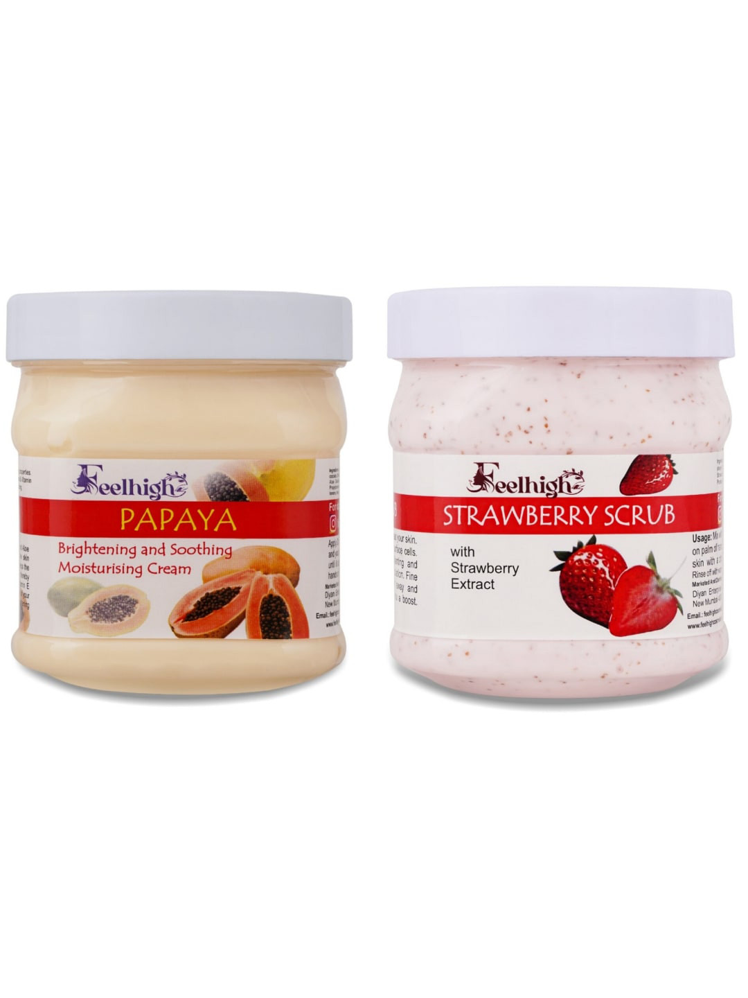 FEELHIGH Papaya Cream And Strawberry Scrub