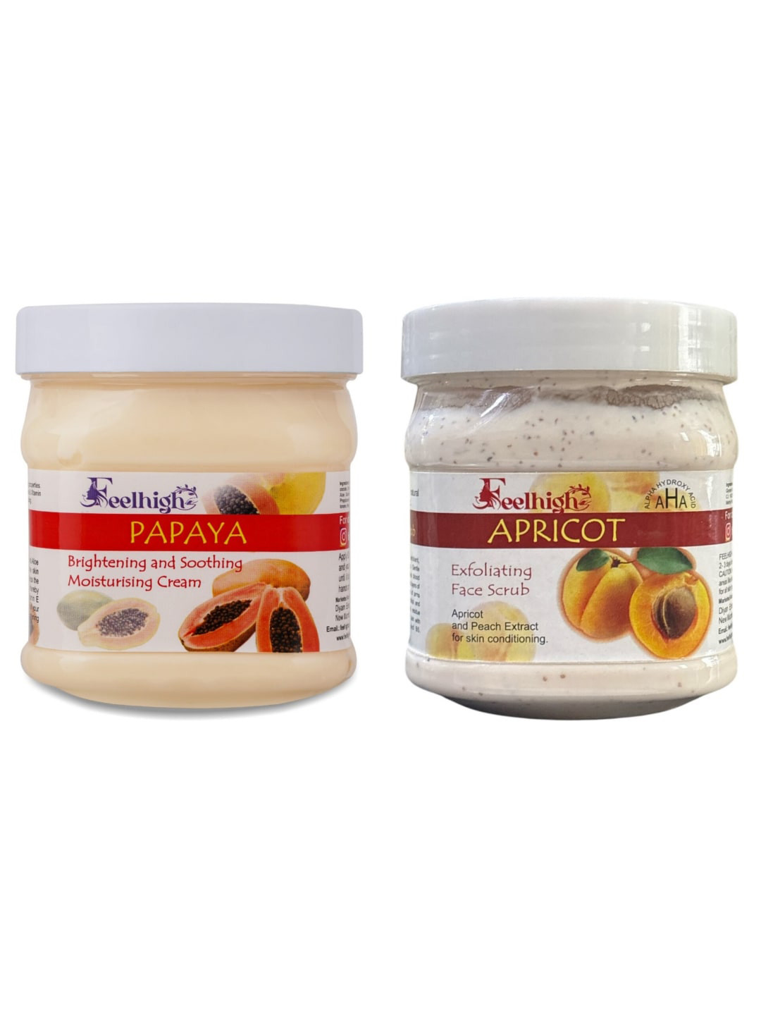 FEELHIGH Set Of 2 Papaya Cream & Apricot Scrub 500ml Each