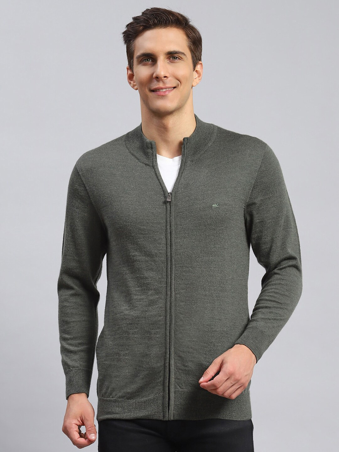 Monte Carlo Woolen Front Open Sweatshirt