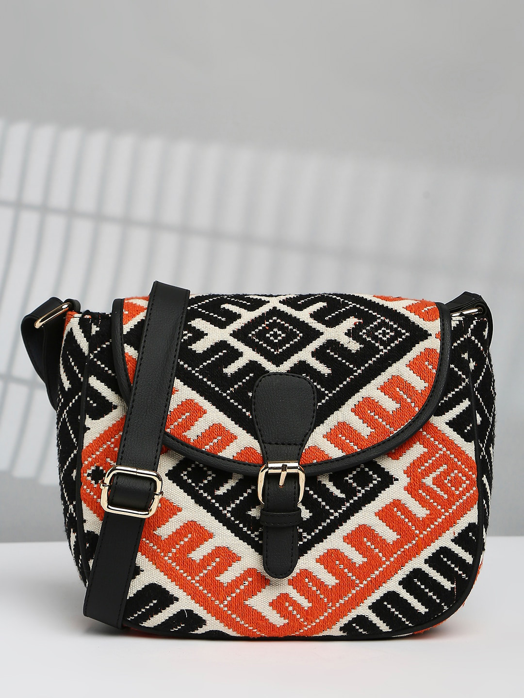 Sangria Embroidered Sling Bag