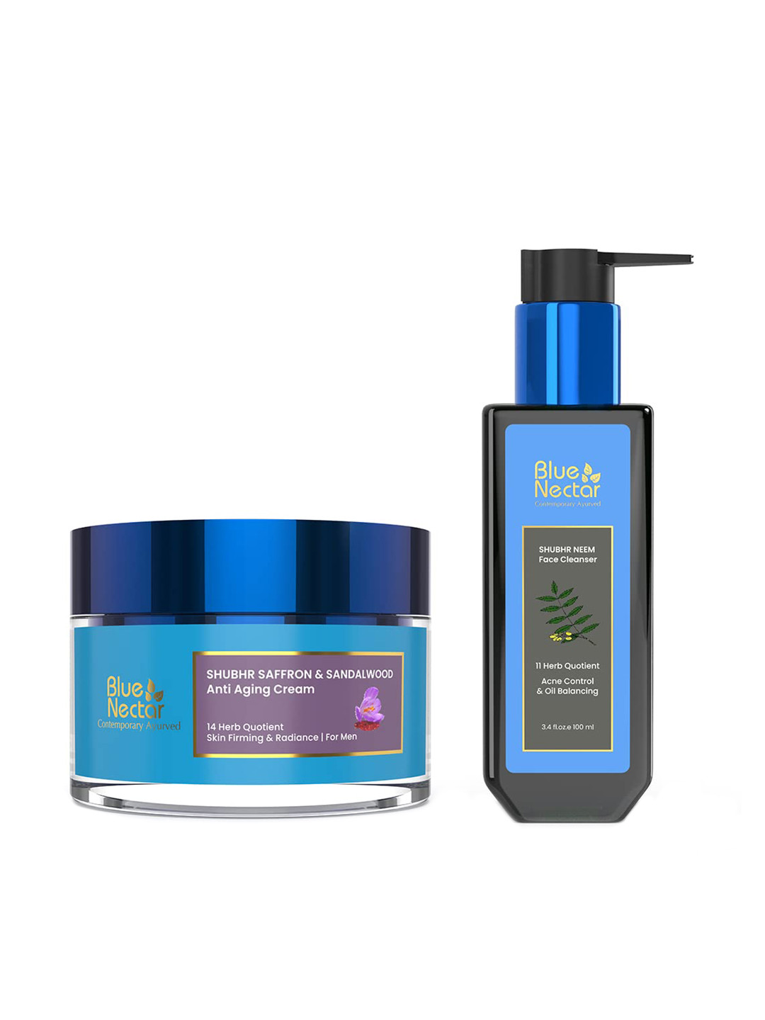 Blue Nectar Shubhr Set Of 2 Anti Aging Cream - 50g Face Cleaner - 100 ml