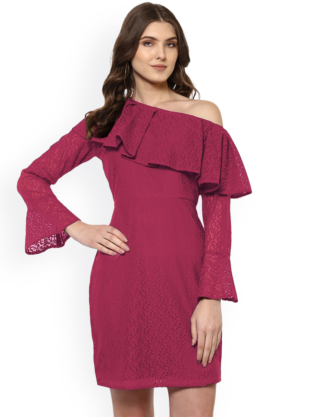 magenta bodycon dress