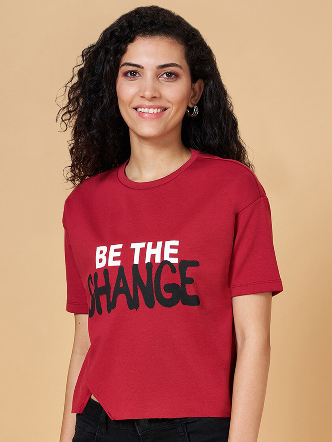 People Print Cotton T-Shirt