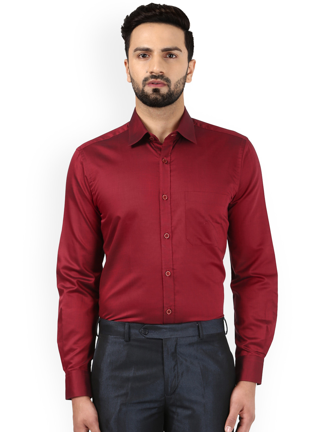 Raymond maroon shirt clearance