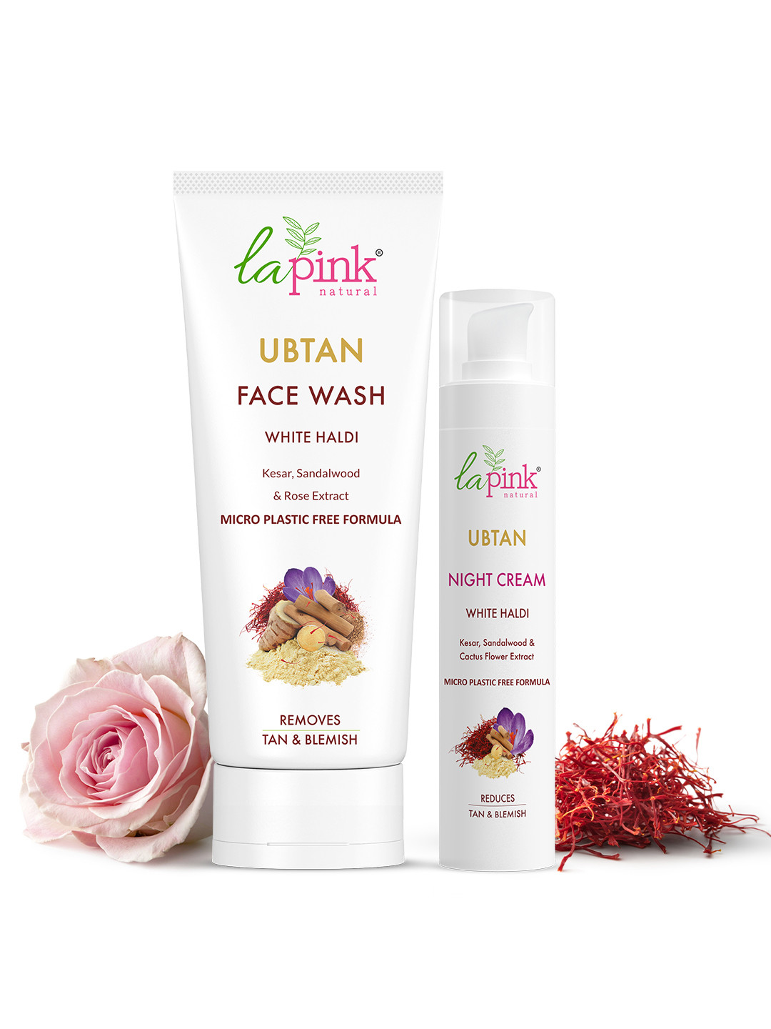 La Pink Ubtan Set of 2 Night Cream 50 g & Face Wash 100 ml