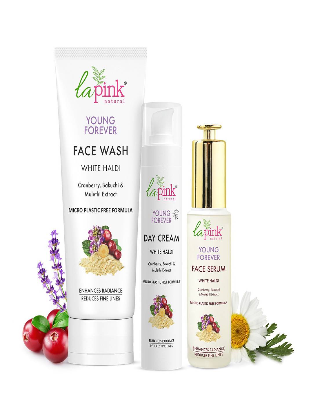 La Pink Young Forever Set of 3 Face Wash 100ml Face Serum 50ml & Day Cream 50g