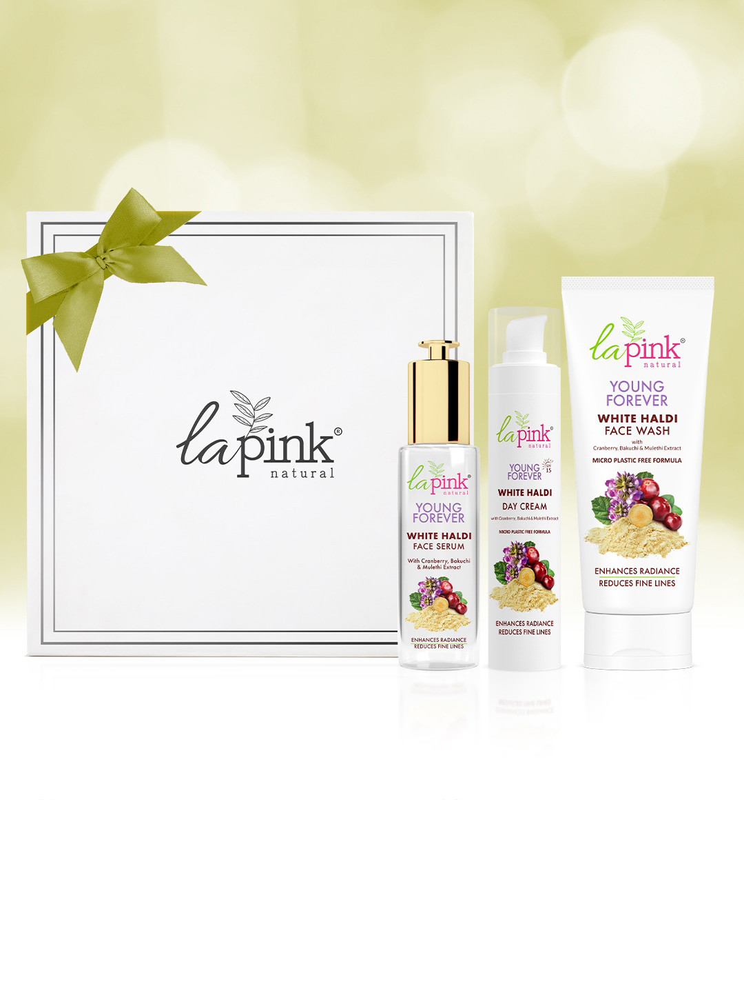 La Pink Young Forever Gift Set of 3 Day Cream 50g, Face Wash 100ml & Face Serum 50ml