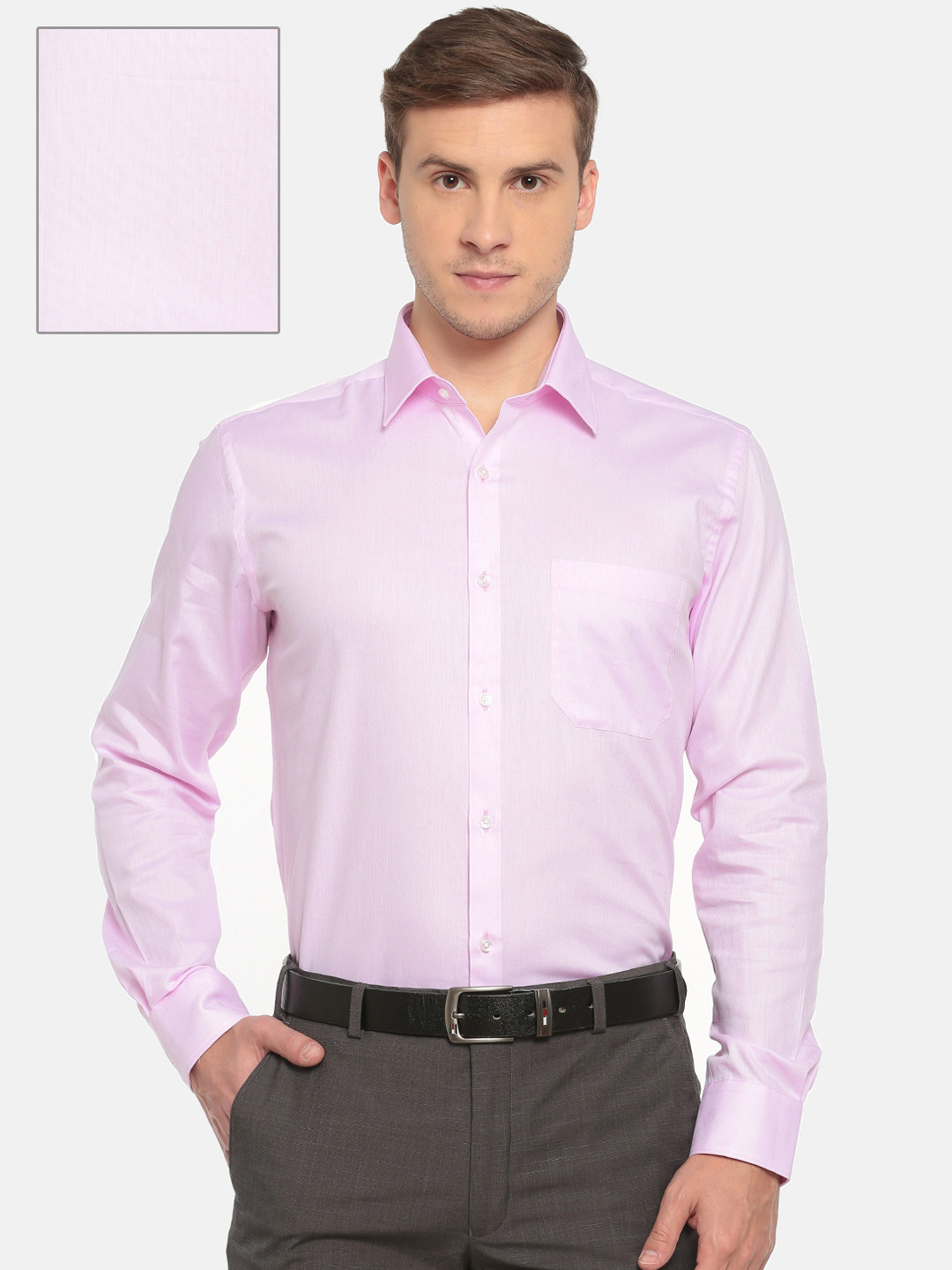 Buy Raymond Men Pink Contemporary 