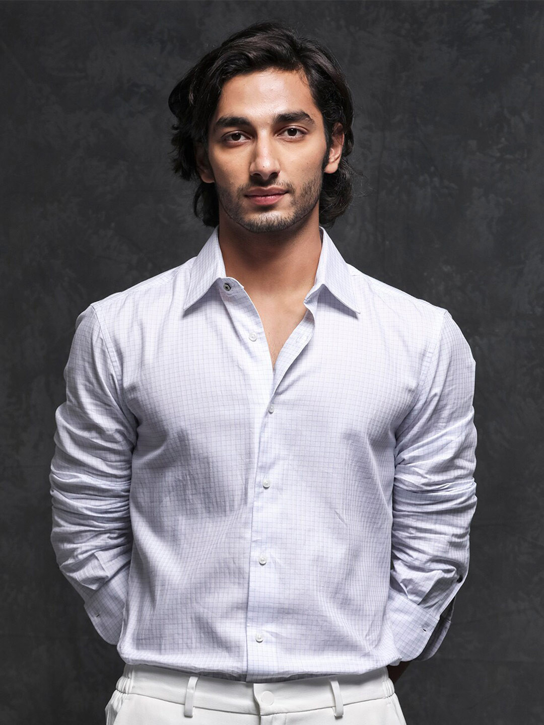 RARE RABBIT Men Broad Slim Fit Cotton Shirt