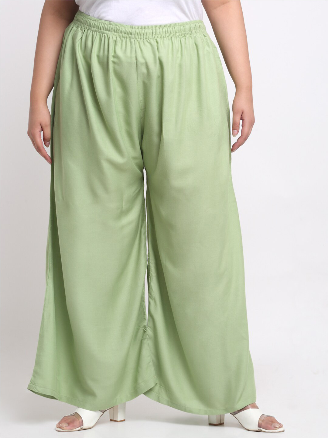 Trend Level Plus Size Flared Palazzos