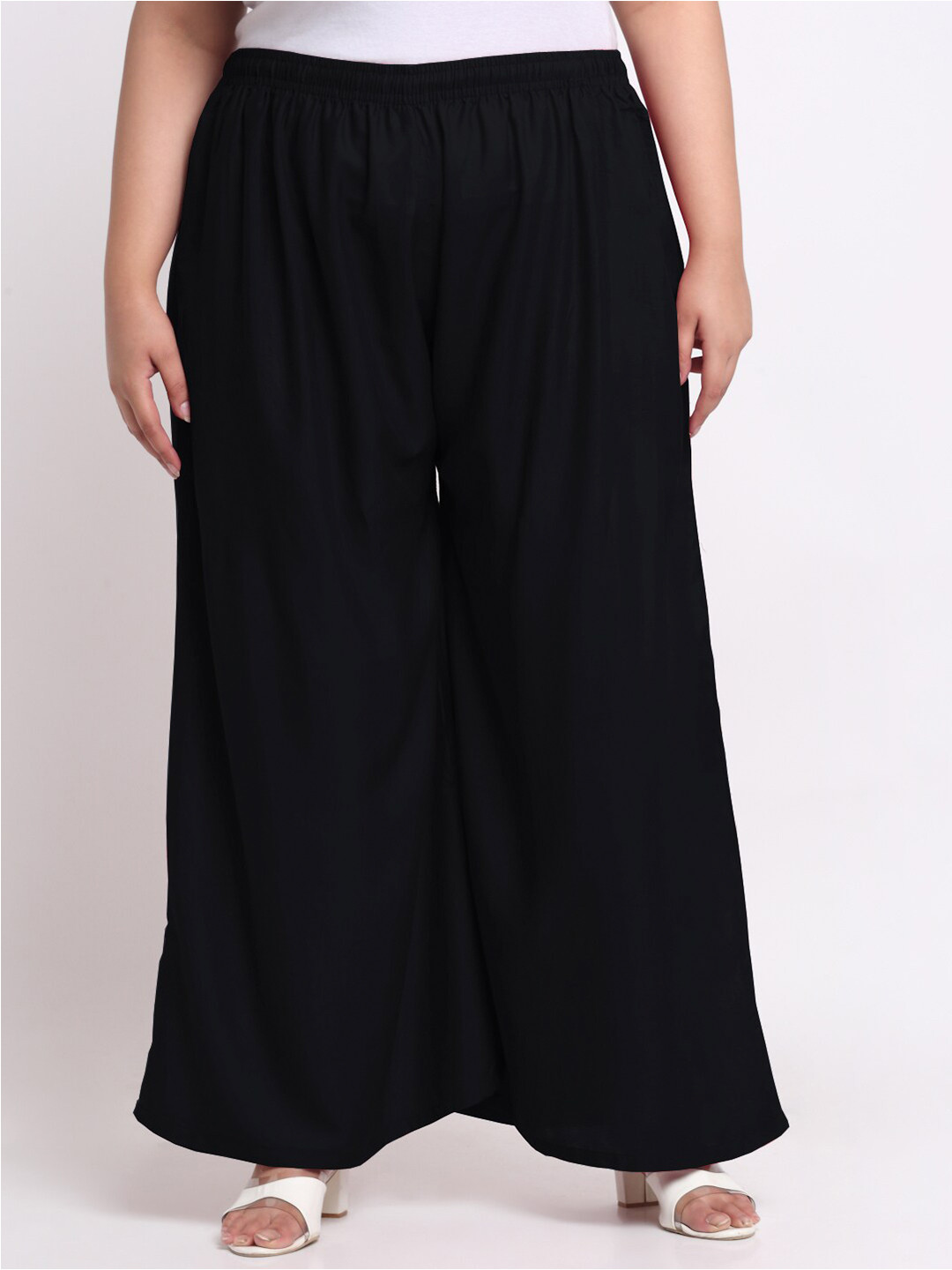 Trend Level Plus Size Flared Palazzos