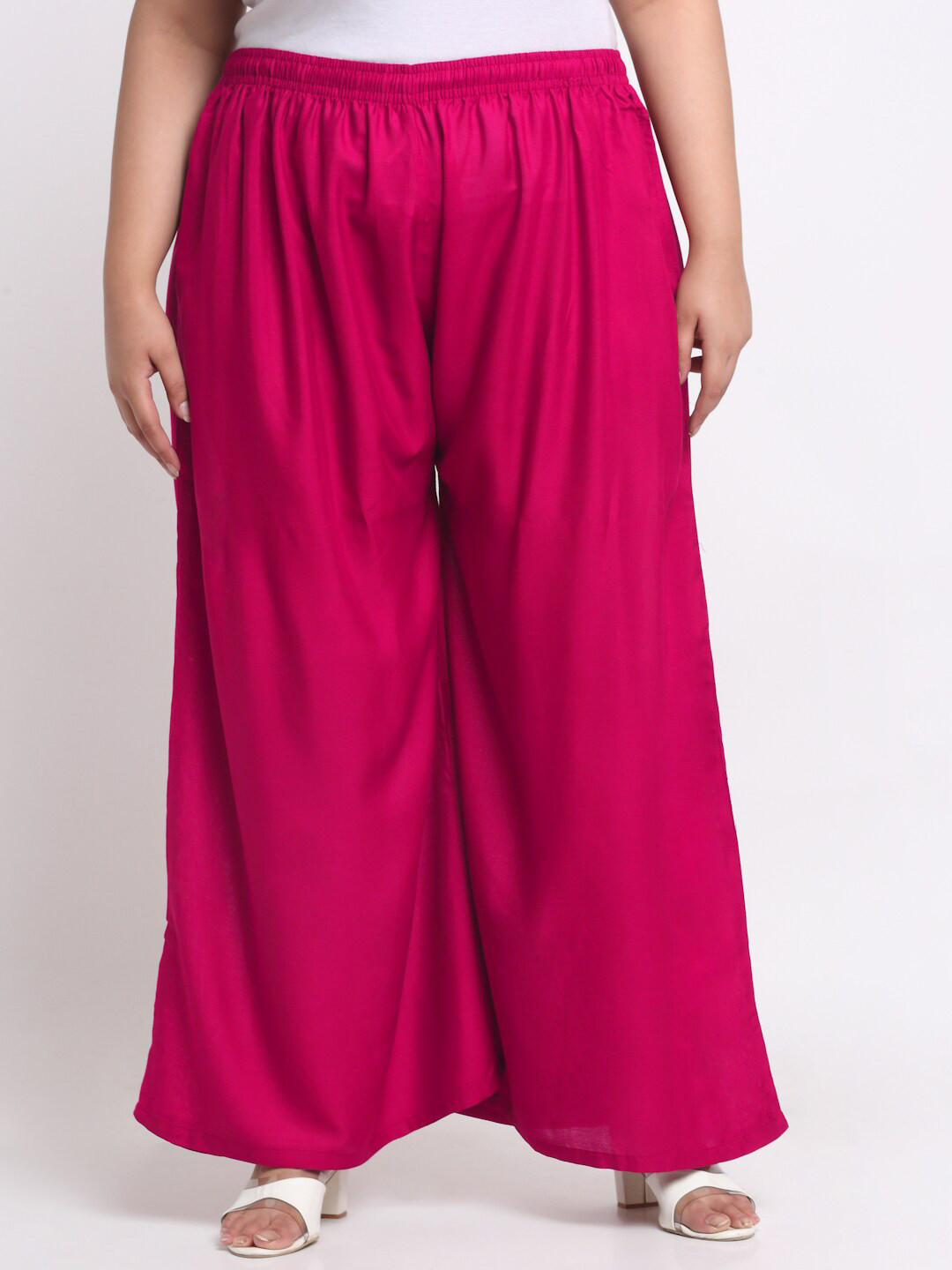 Trend Level Plus Size Flared Palazzos