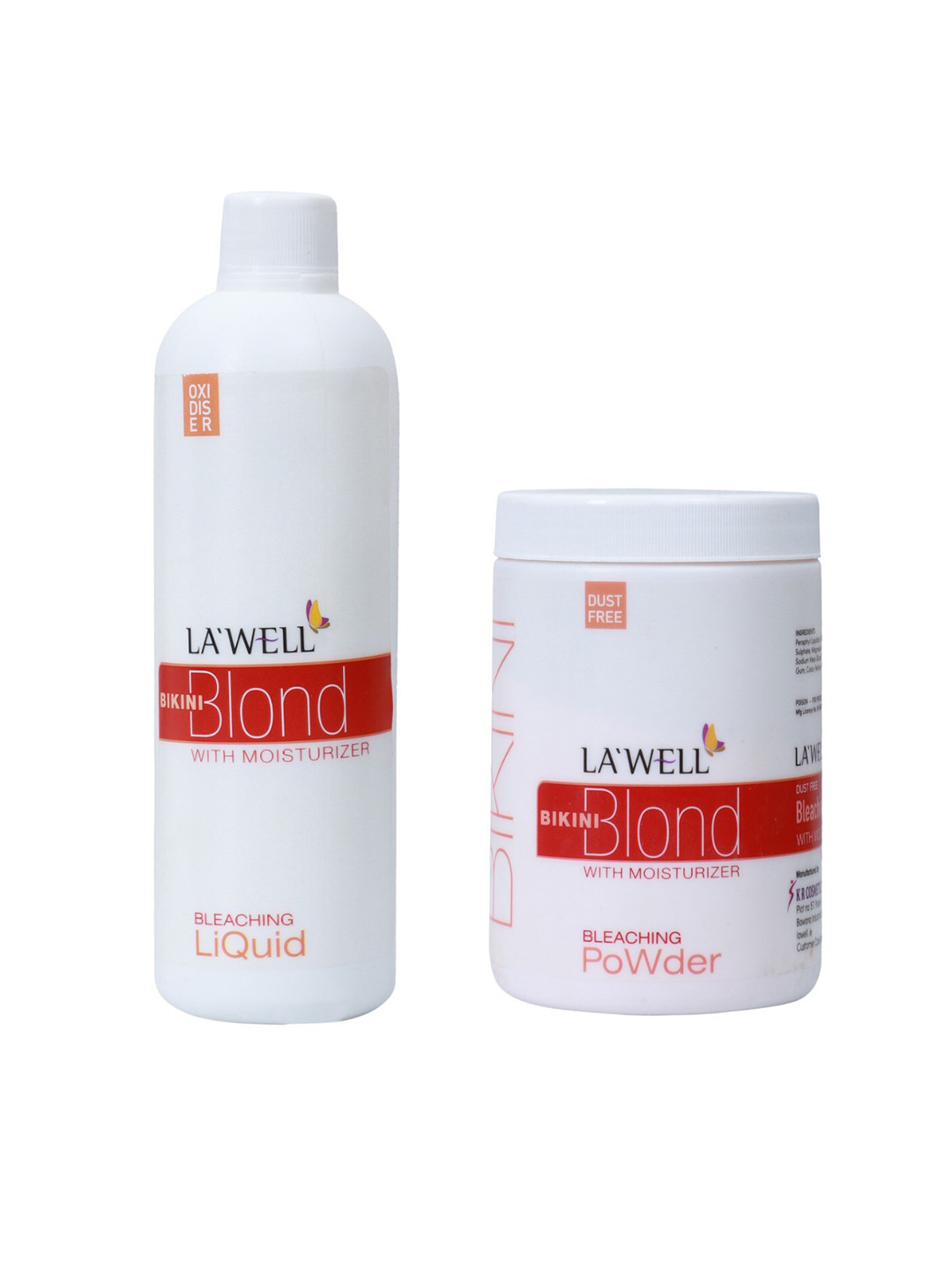 LAWell Professional Blond Bikni Liquid Bleach - 400ml & Powder Bleach - 250g