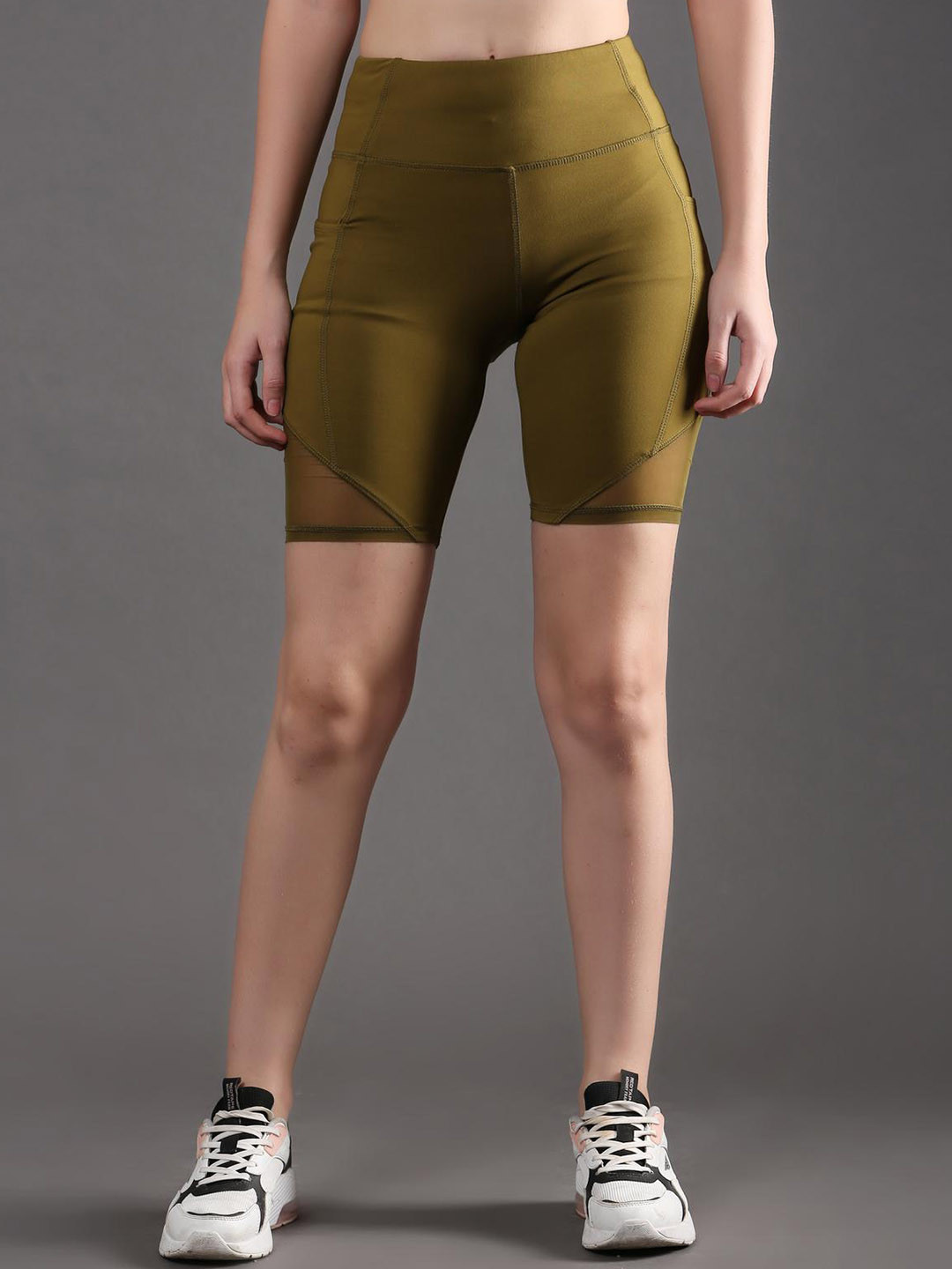 The Dance Bible Women Slim Fit High-Rise Sports Shorts
