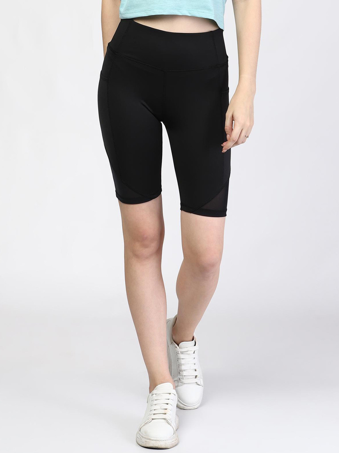 The Dance Bible Women Mid Rise Slim Fit High-Rise Sports Shorts