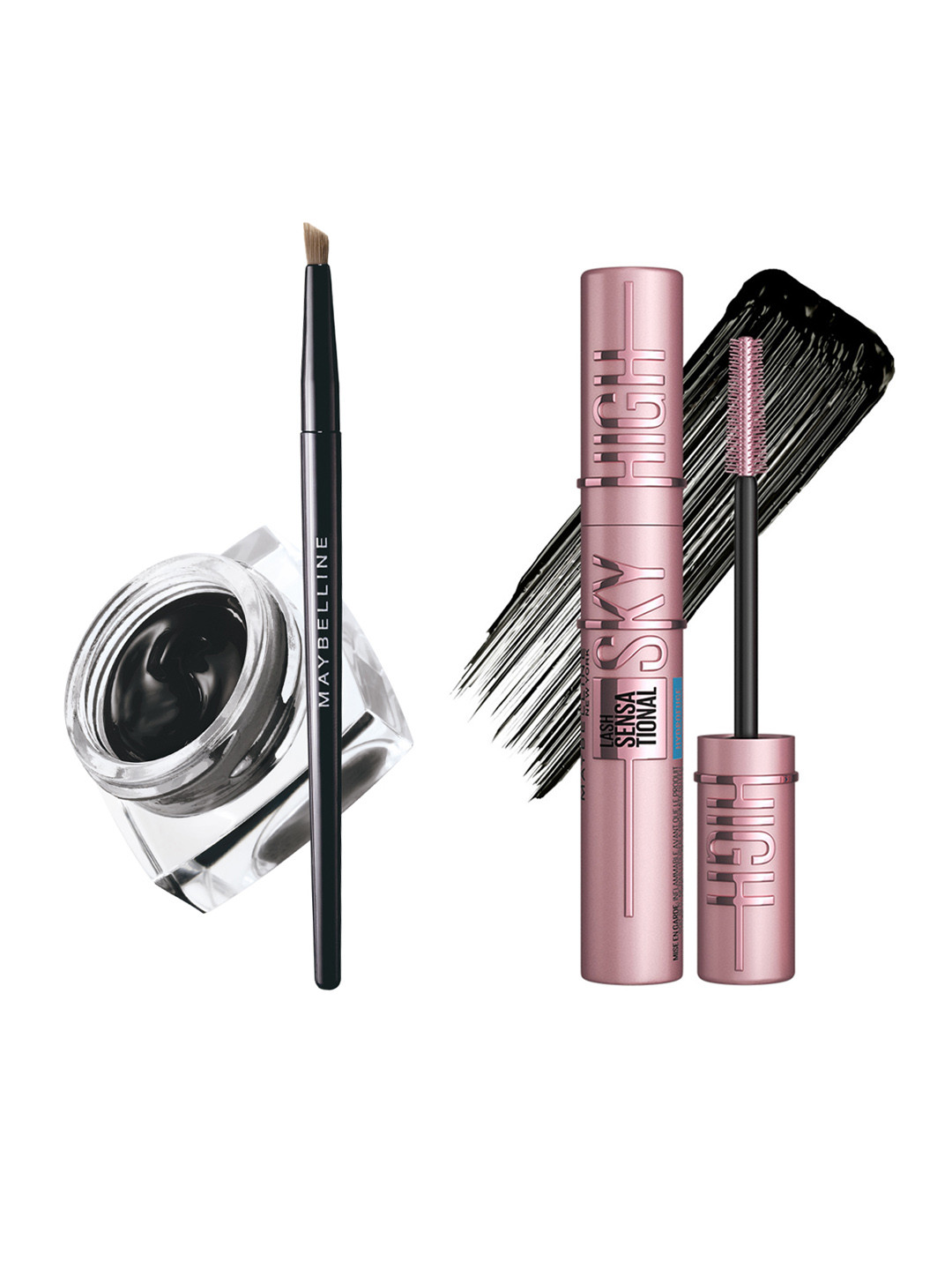 Maybelline Set of Lash Sensational Mascara & Lasting Drama Gel Eyeliner - Black