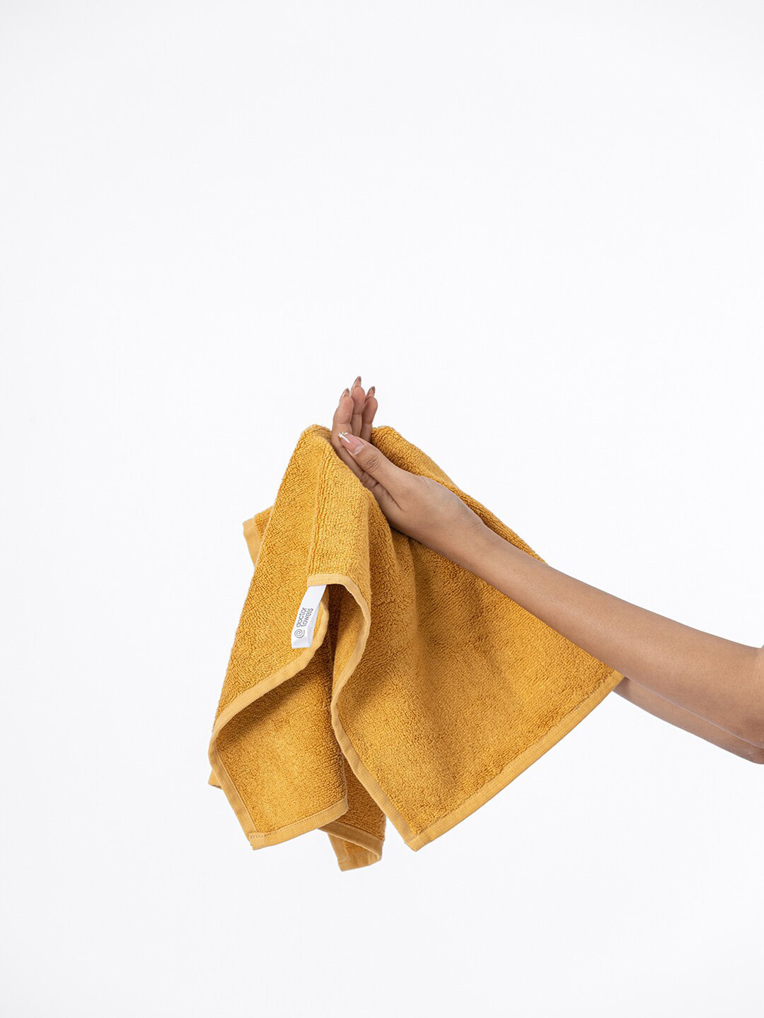 Doctor Towels Yellow Solid 550GSM Set of 2 Anti-Bacterial Banana Hand Towel