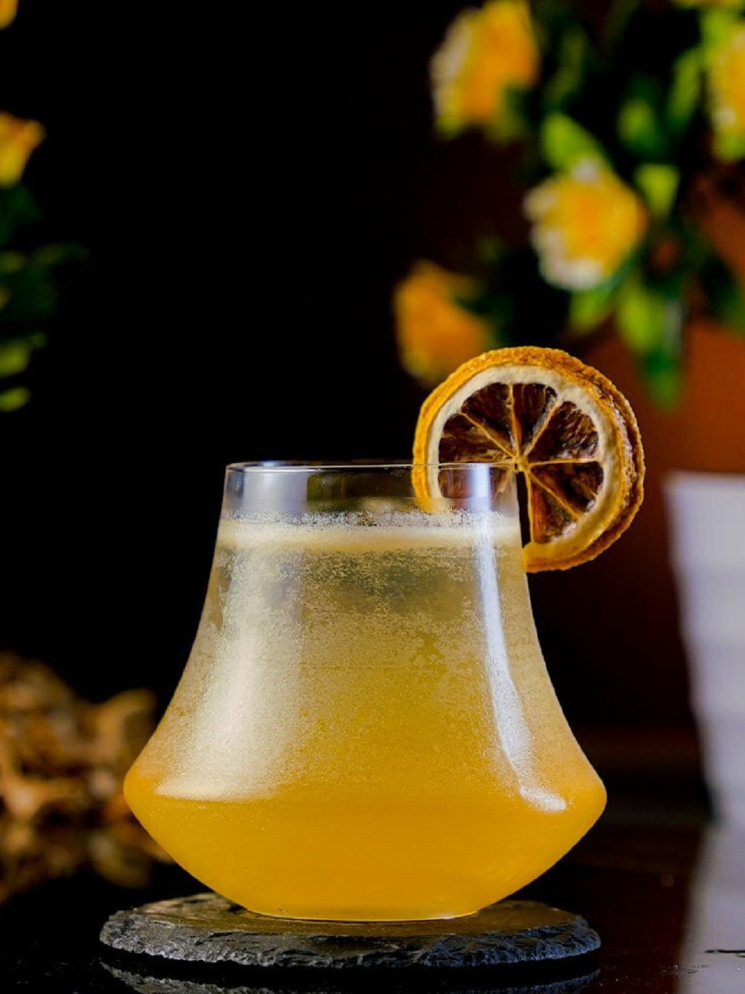 MELBIFY Transparent 4-Pieces Tulip WIde Whiskey Glass 350 ml Each