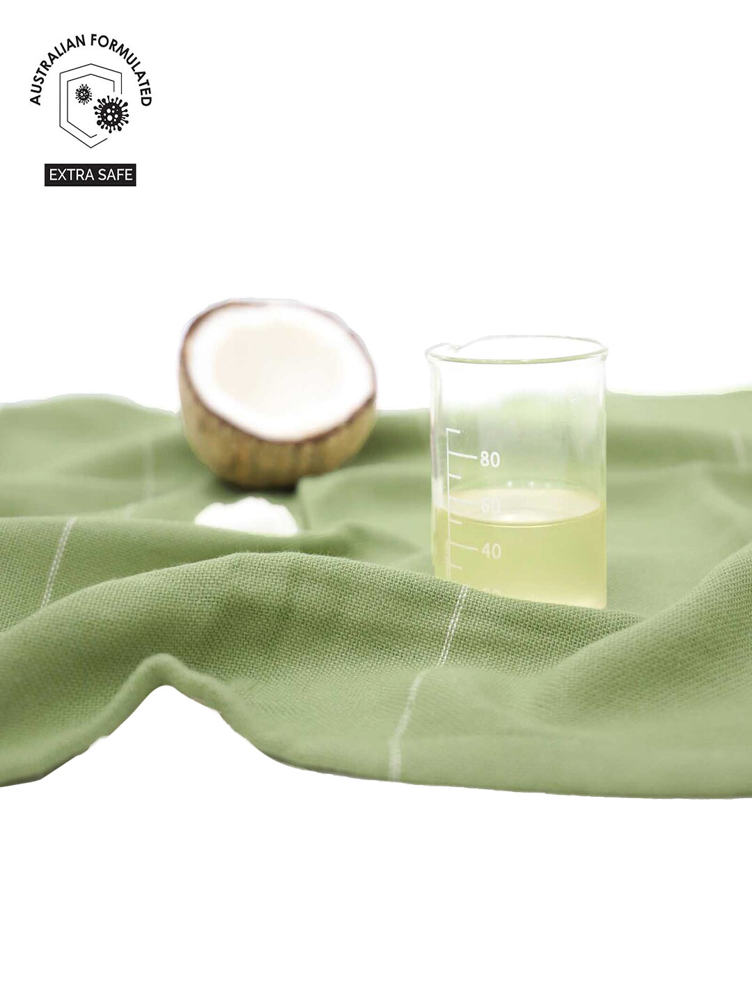 Doctor Towels Green & White Striped 300GSM Set of 4 Anti-Bacterial Aloevera face Towels