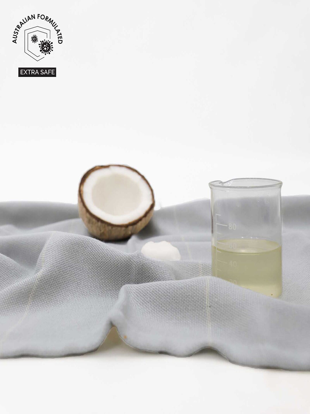 Doctor Towels White & Grey Striped 300GSM Set of 4 Anti-Bacterial Aloevera Face Towel