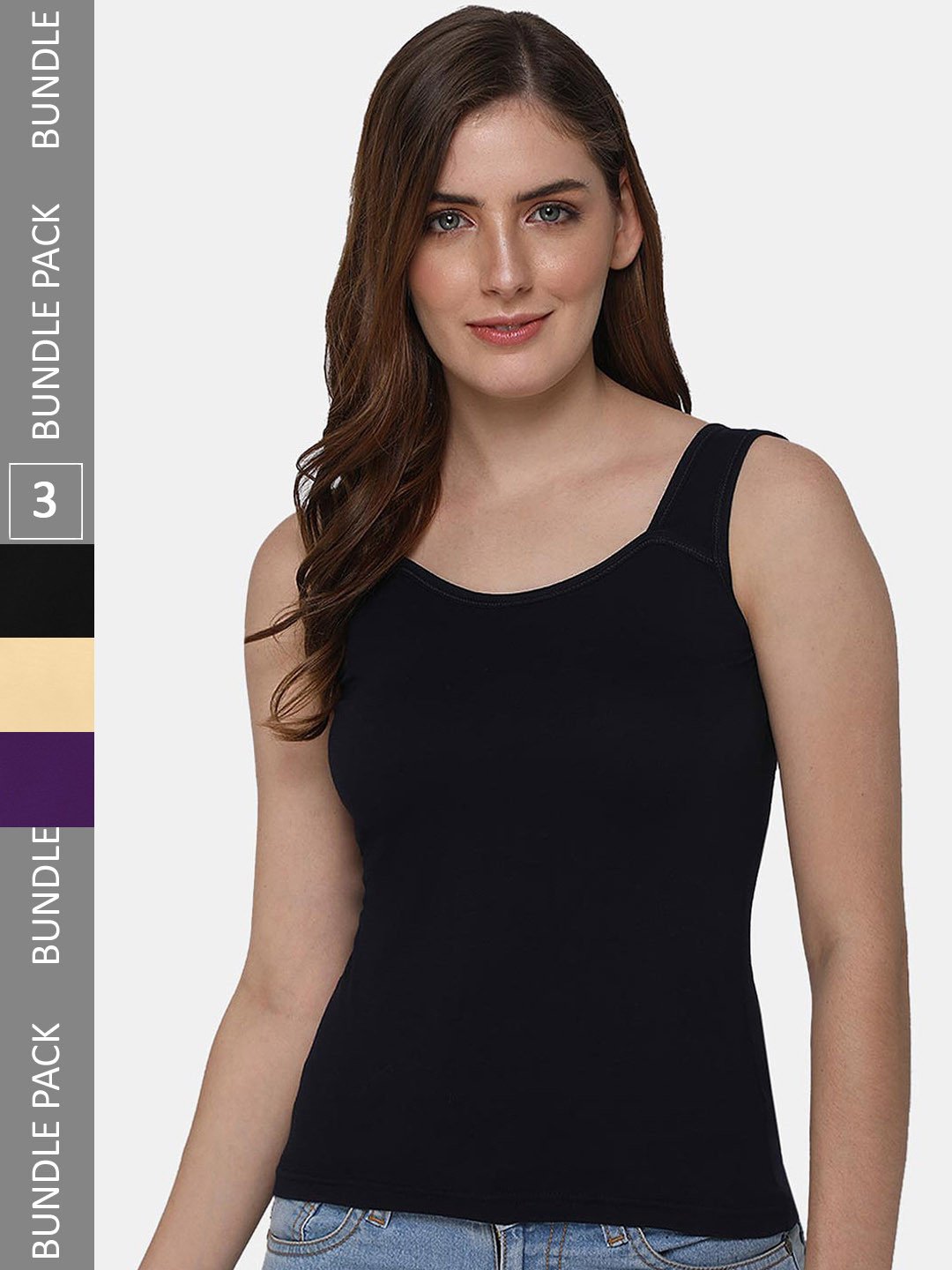 intimacy LINGERIE Pack Of 3 Scoop Neck Cotton Slips
