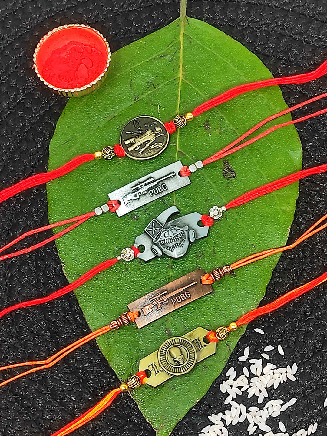 CRAYTON Set Of 5 Game Icon Charm Rakhis