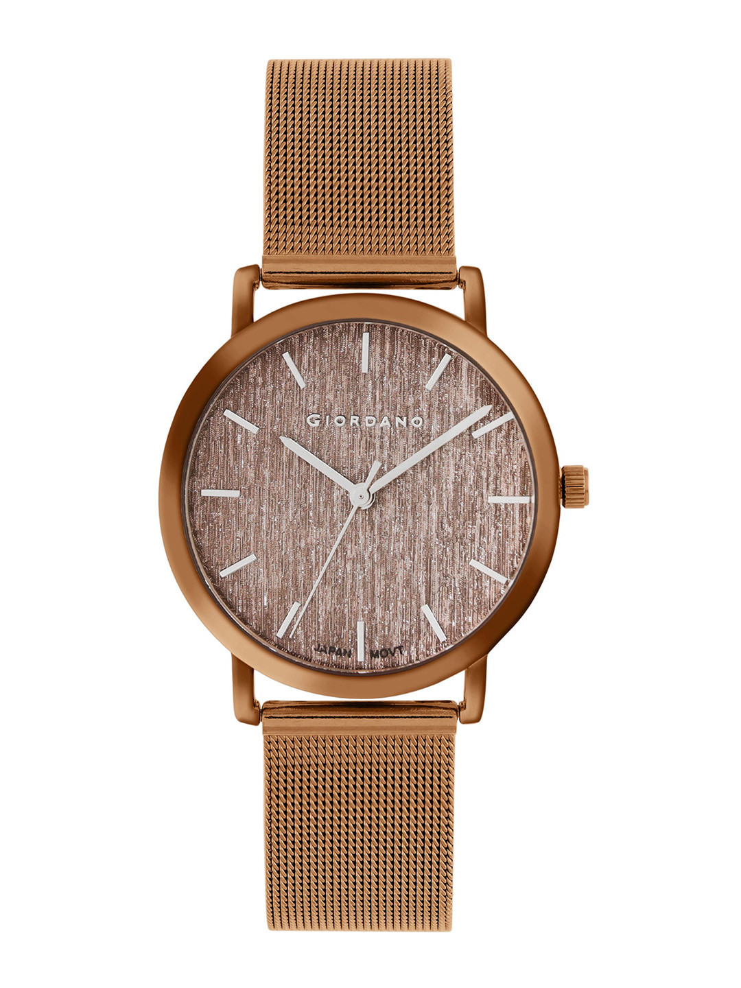 GIORDANO Women Textured Dial & Bracelet Style Straps Analogue Watch GZ-60053