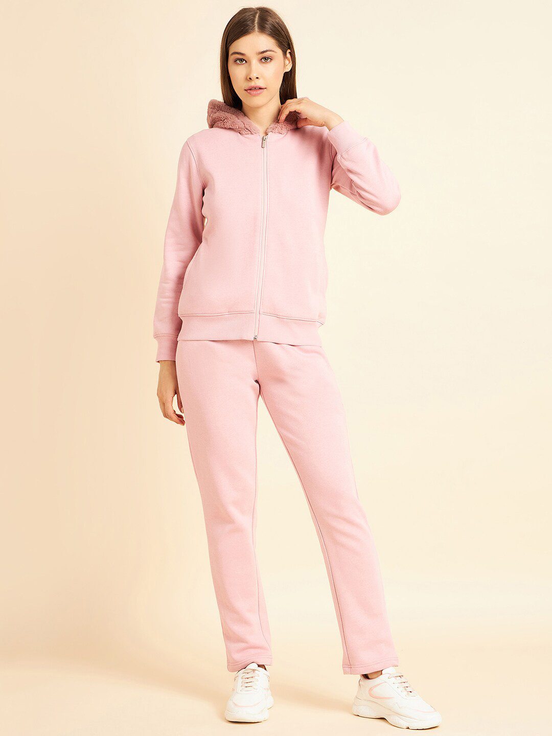 Sweet Dreams Pink Hooded Mid-Rise Tracksuits