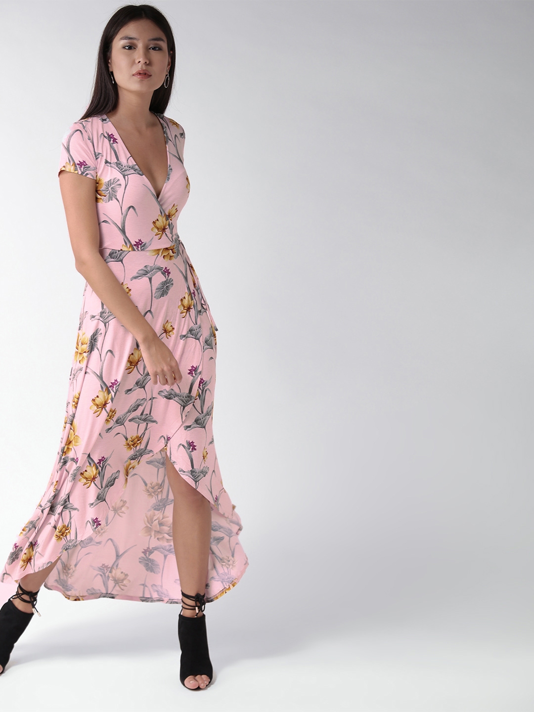 Forever 21 floral wrap dress sale