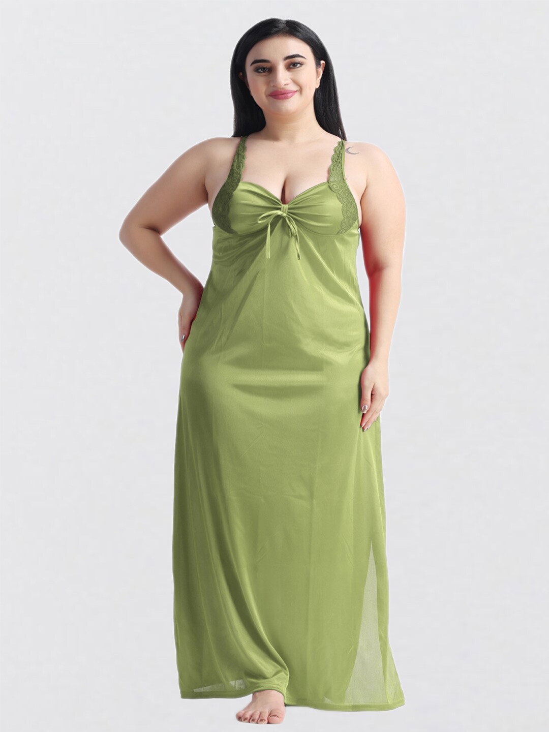 Buy NIGHT KEYS Maxi Nighty with Robe Nightdress for Women 24370544 Myntra