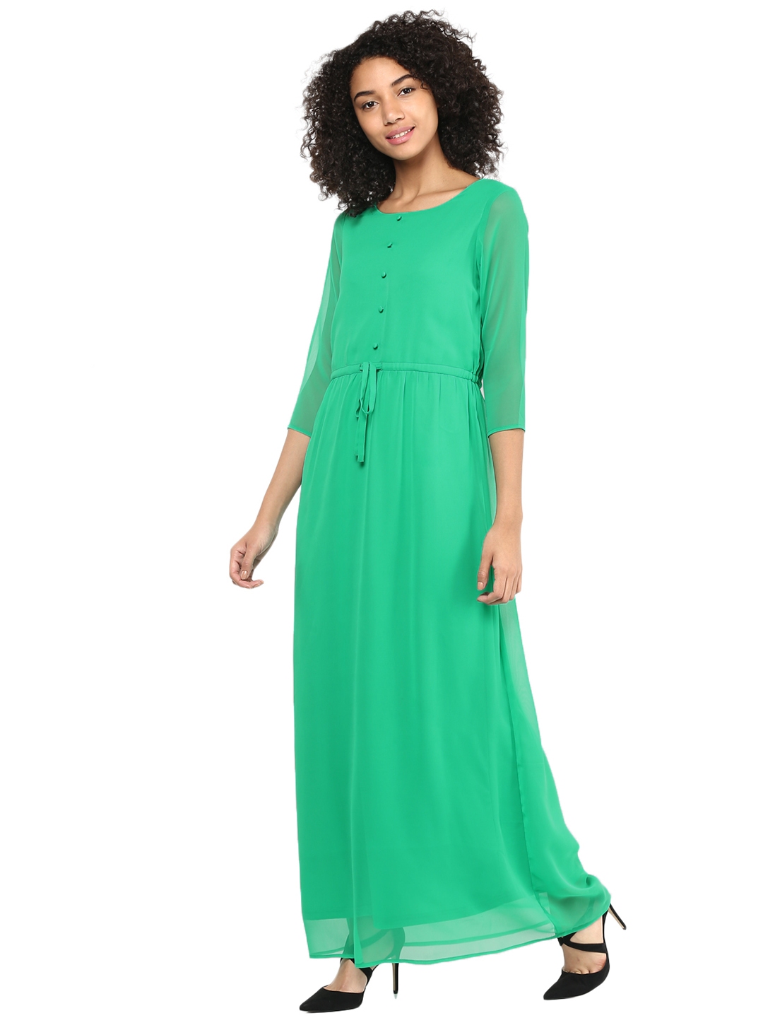 Buy Harpa Women's Polyester a-line Maxi Dress Online at