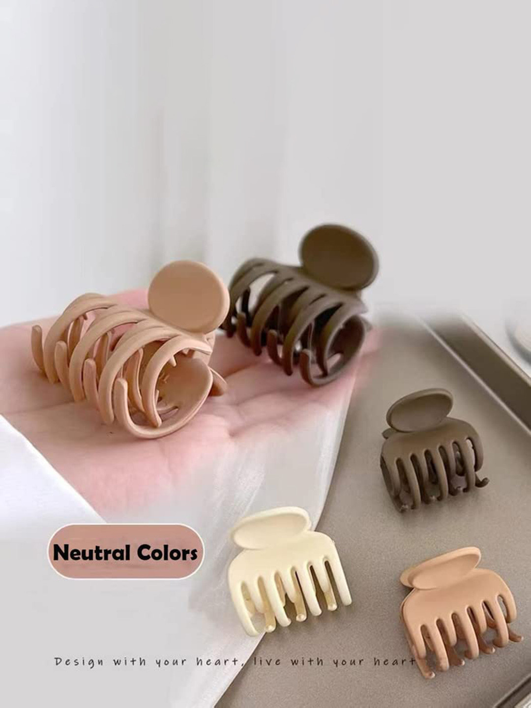 CHANDERKASH 6 Pieces Assorted Acrylic Hair Claw Clips