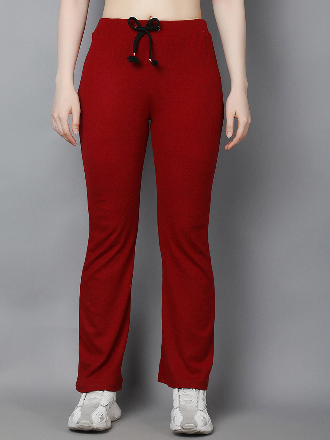 Zuvino Women Relaxed High-Rise Easy Wash Regular Trousers