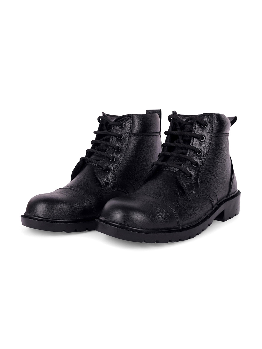 Leo's Fitness Shoes Men Textured Leather Mid-Top Sneakers