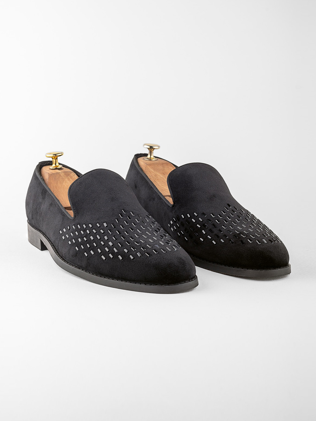 GRIFFIN Men Embellished Latex Lined Loafers