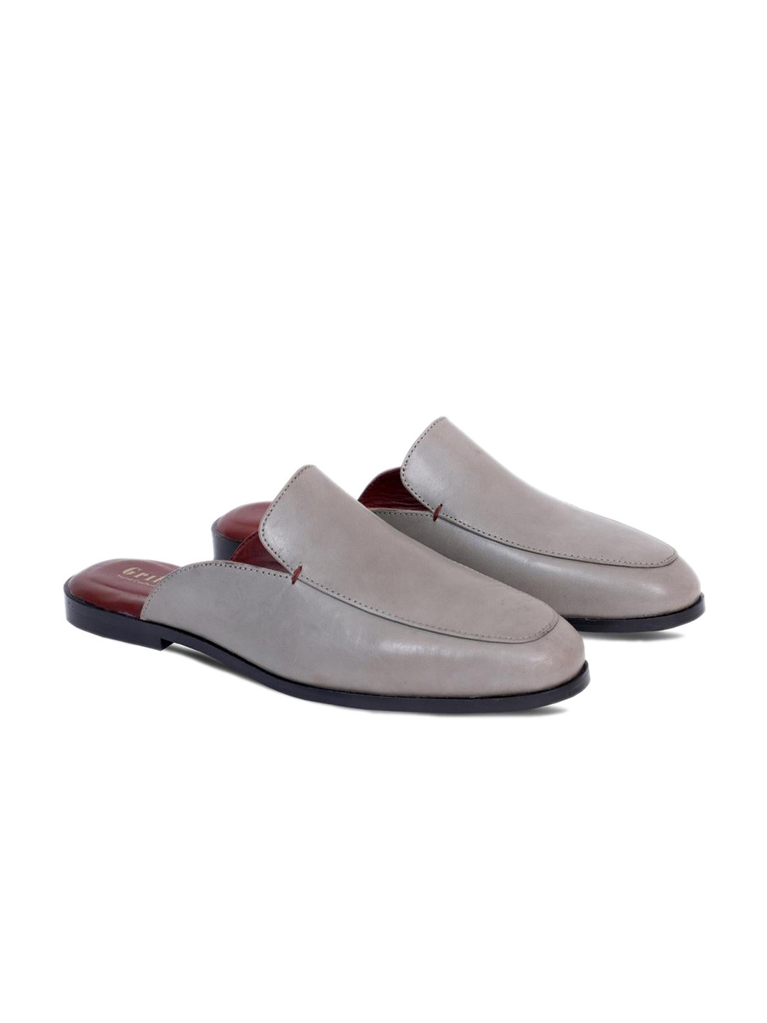 GRIFFIN Men Latex Lined Leather Comfort Insole Mules